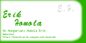 erik homola business card